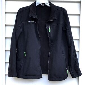 ZeroXposur Jacket Boys XL 18/20 Black Neon Green MISSING ZIPPER SLIDER Mockneck